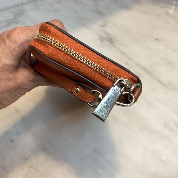 Michael Kors Jet Set Full Zip Continental Pebbled Leather Wristlet Wallet - Picture 11 of 13